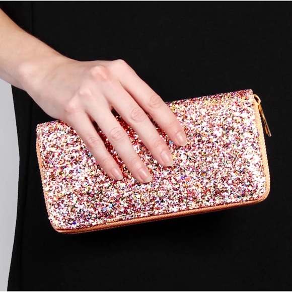 Blossom Boutique Handbags - 2 LEFT! Rose Gold Glitter Fancy Elegant Women's Glitter Wallet Holiday Wallet